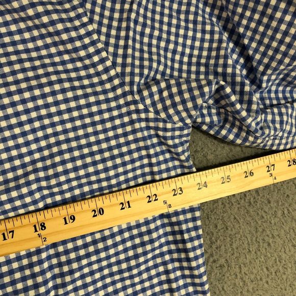 Polo Ralph Lauren Shirt Men Extra Large Blue Checker Button Up Preppy Custom Fit - Picture 9 of 10